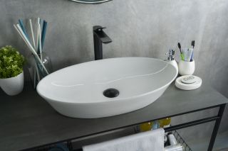 Раковина Gid N9397 51141 накладная белая 61x37x12